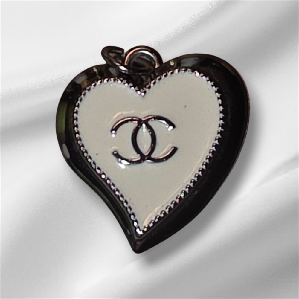 Black and White Heart Pendant